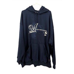 Majestic Men's Milwaukee Brewers 2011 Playoffs Hooded Sweatshirt Size 4X